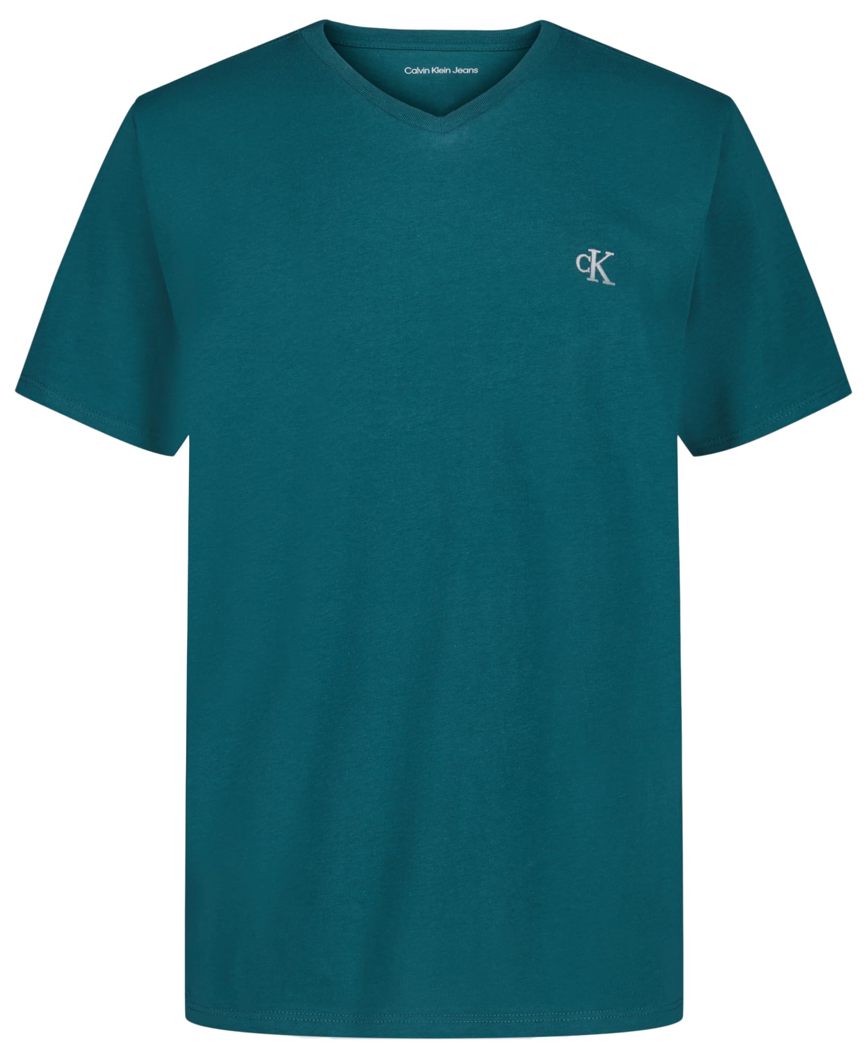 Calvin Klein Boys' Short Sleeve Solid V-Neck T-Shirt, Soft, Comfortable, Relaxed Fit